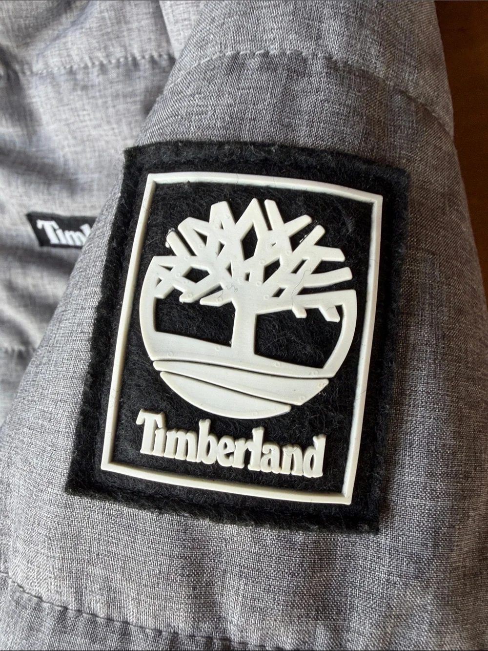 Timberland Jacket Boys Gray Puffer Hooded Fleece Lined Winter Coat Sz 6